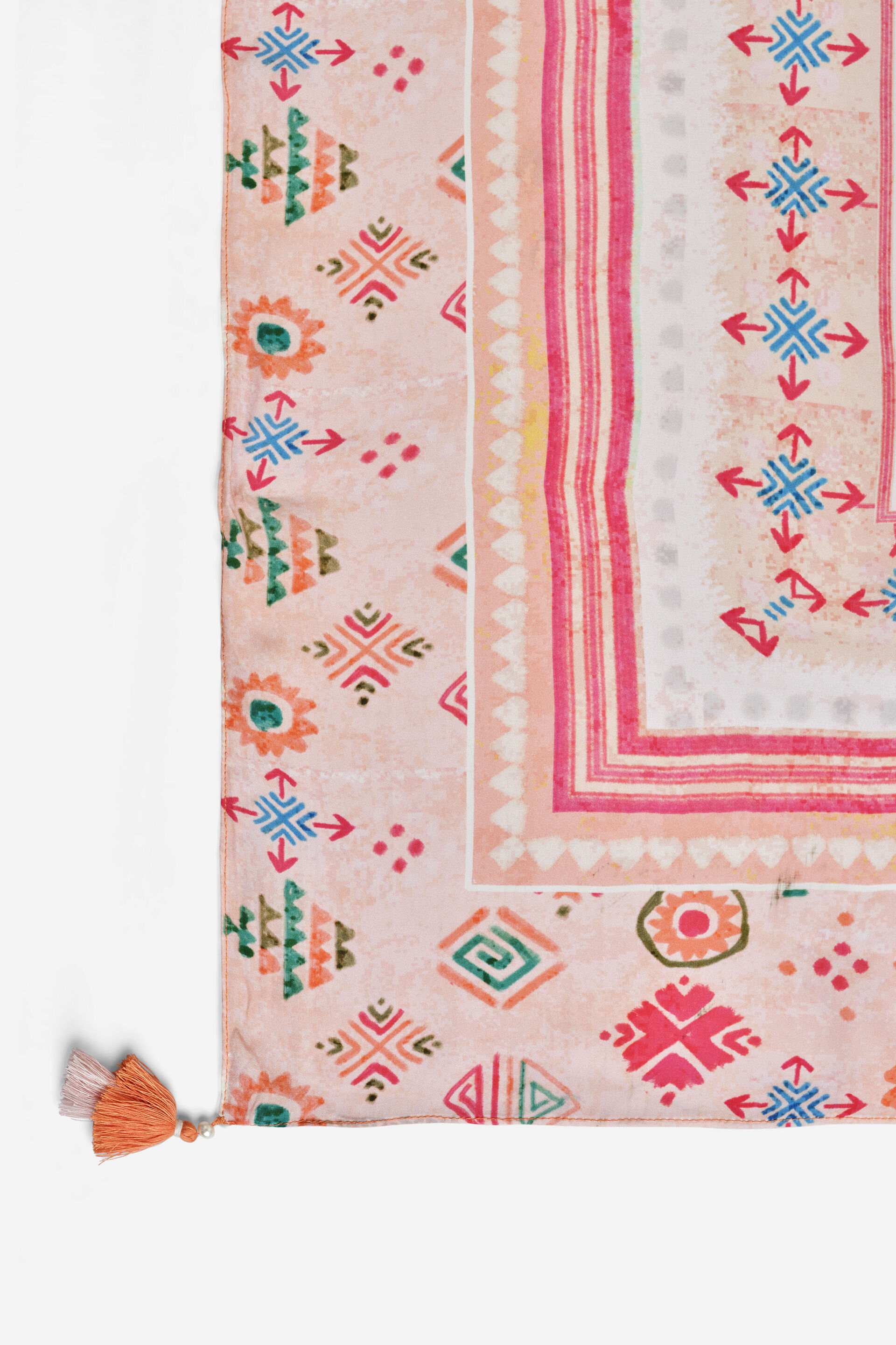 White Multi-Coloured Printed Scarf, , image 3